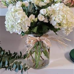 White Hydrangae vase