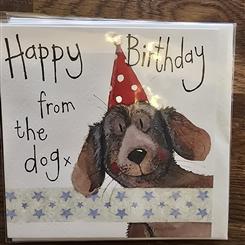Birthday card from the dog