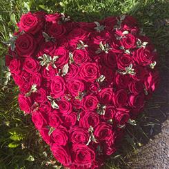3D heart Red Rose