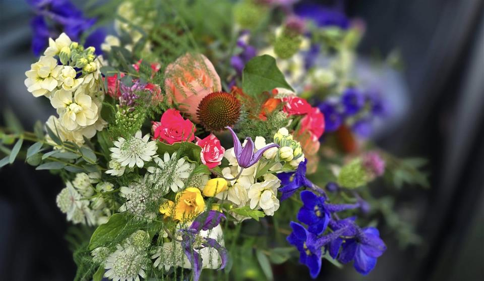 Hand-tied bouquet by Flowers by Joan
