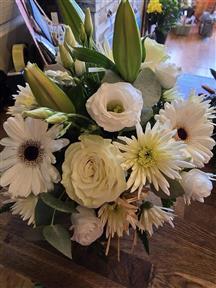 Sympathy bouquet by Flowers by Joan