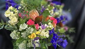 Hand-tied bouquet by Flowers by Joan