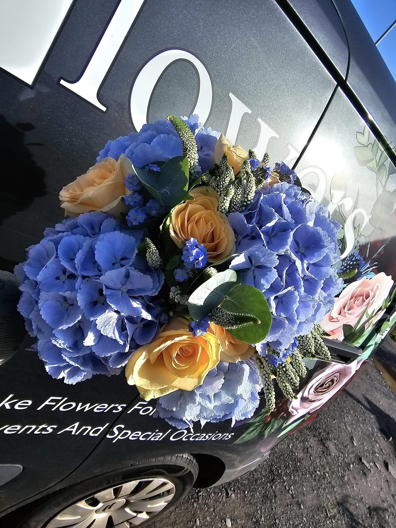 Happy Birthday bouquet by Flowers by Joan